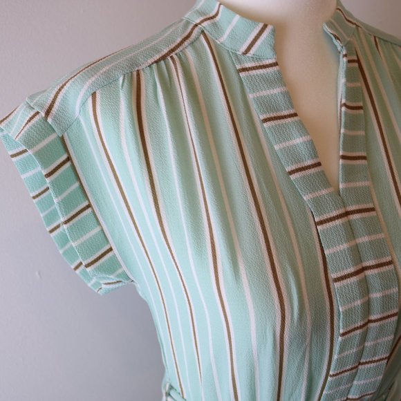 Beautiful Blue Striped Dress - Picture 4 of 12